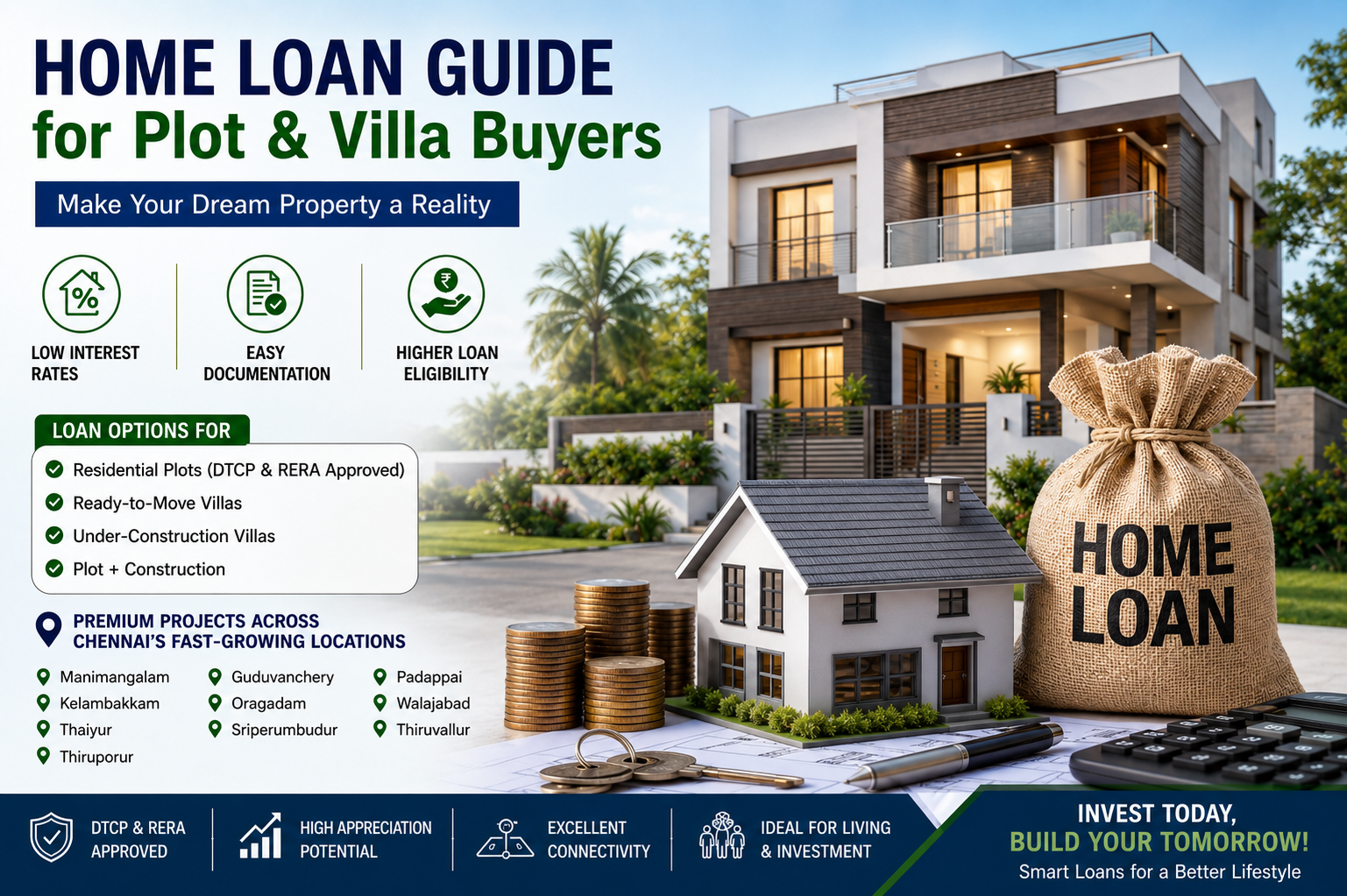 Home Loan Guide for Plot and Villa Buyers in Chennais Fast-Growing Locations