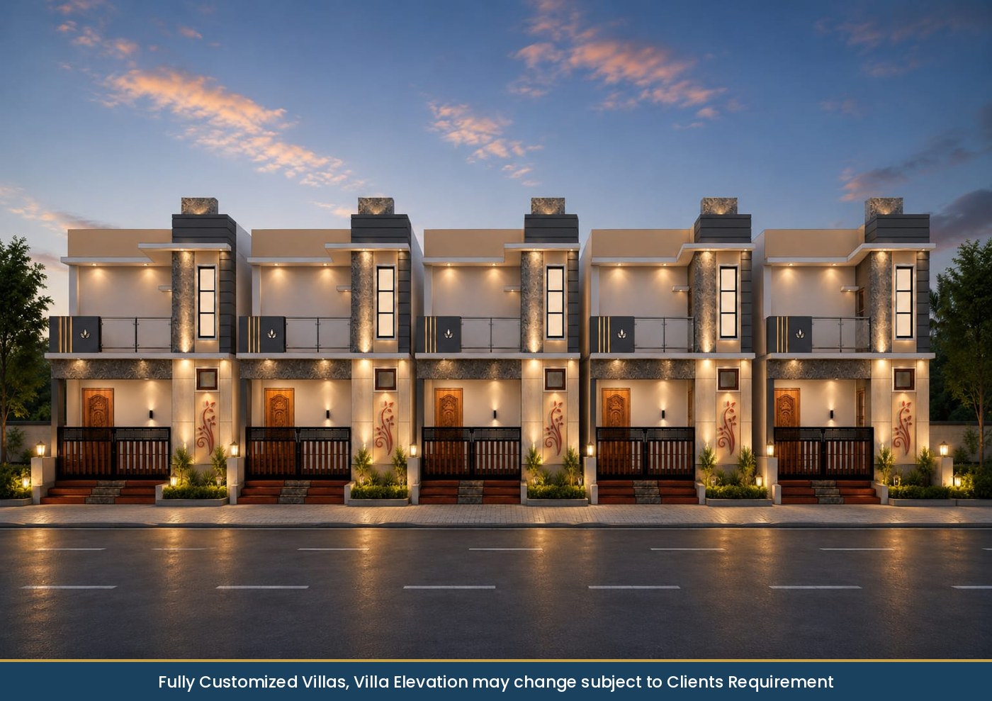 Sai Grand City villa elevation - fully customized villas at Arambakkam, Gummidipoondi