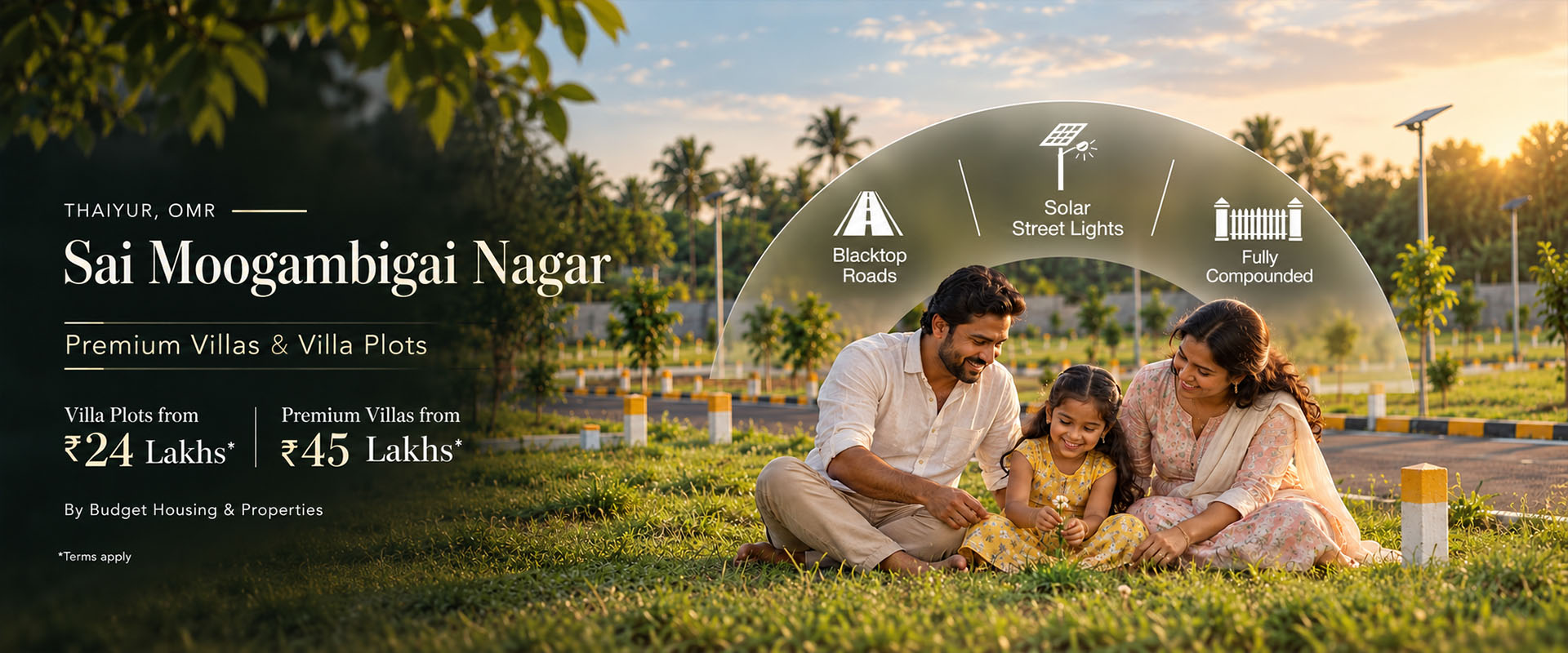 Sai Moogambigai Nagar premium villas and villa plots in Thaiyur, OMR